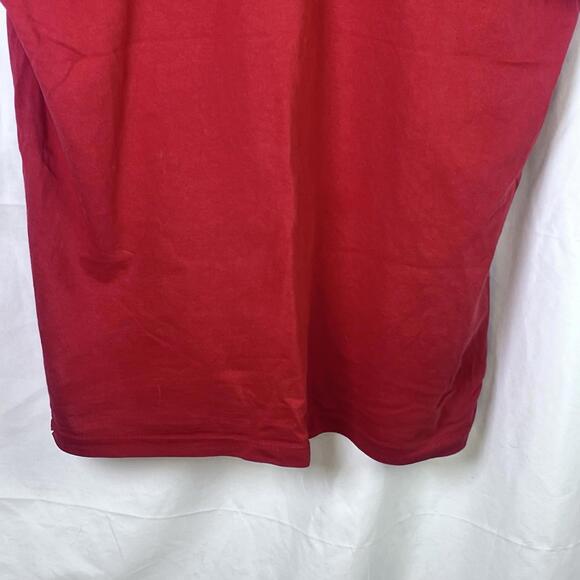 Ralph Lauren Sport Casual Short Sleeve Pullover V Neck T Shirt Womens Sz SL Red - Picture 5 of 8